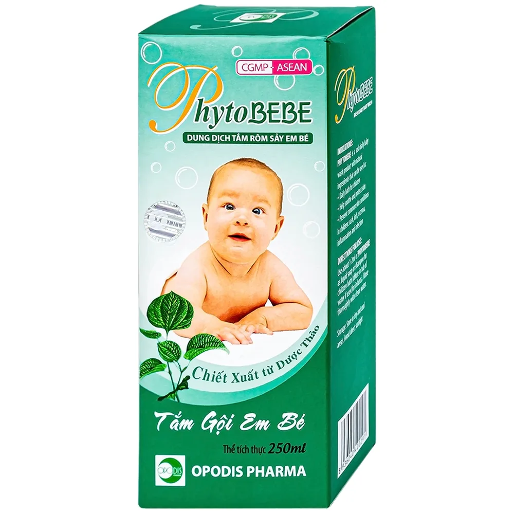 Hình ảnh Dung dịch tắm Phyto Bebe Opodis làm giảm rôm sảy, giảm kích ứng (250ml)