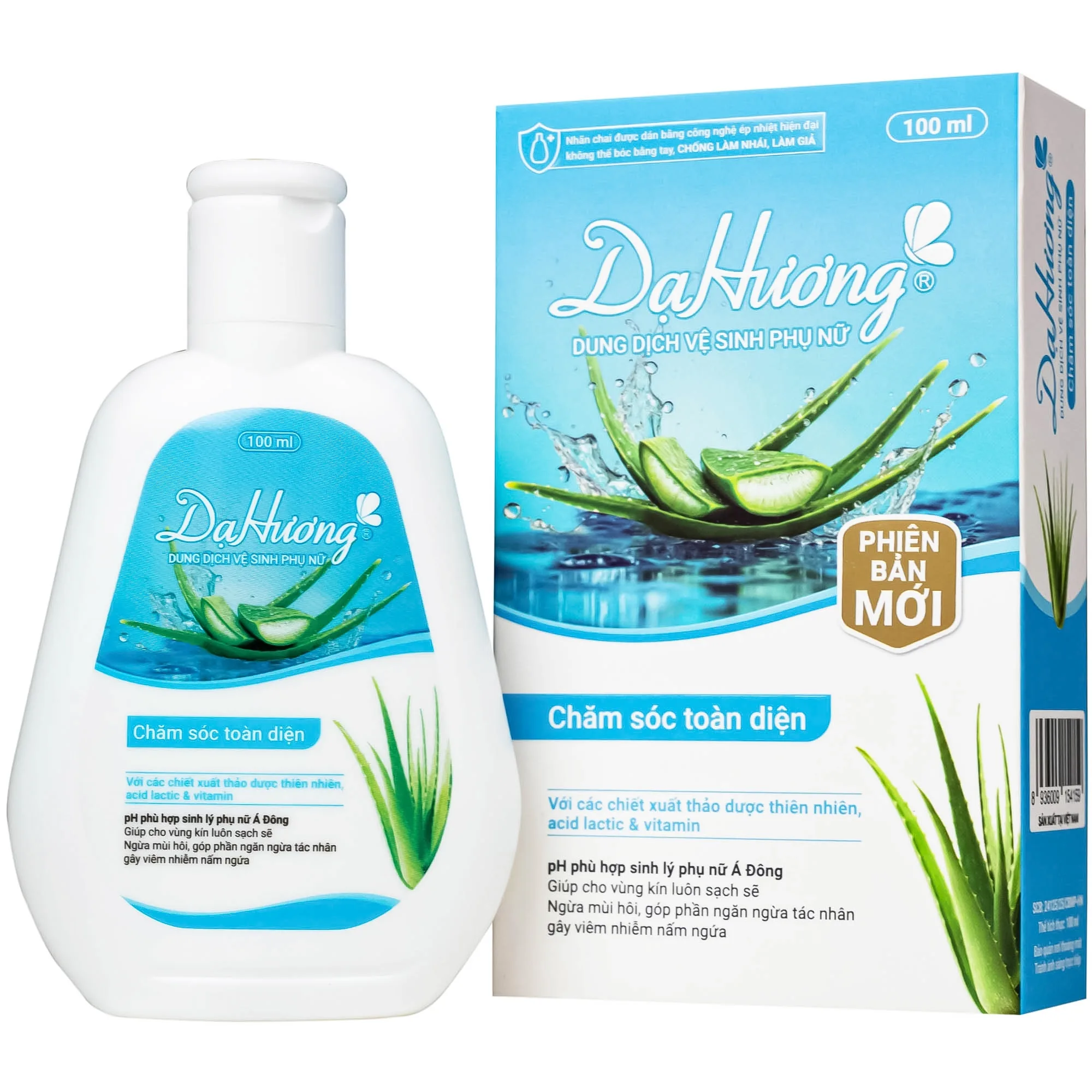 Hình ảnh Dung dịch vệ sinh phụ nữ Dạ Hương Xanh Lô Hội giúp làm sạch nhẹ nhàng, khử mùi hôi (100ml)