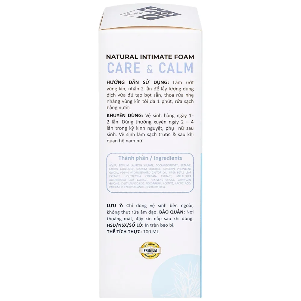 Hình ảnh Dung dịch vệ sinh phụ nữ dạng bọt Daily Lady Care và Calm kháng viêm, giảm đau rát (100ml)
