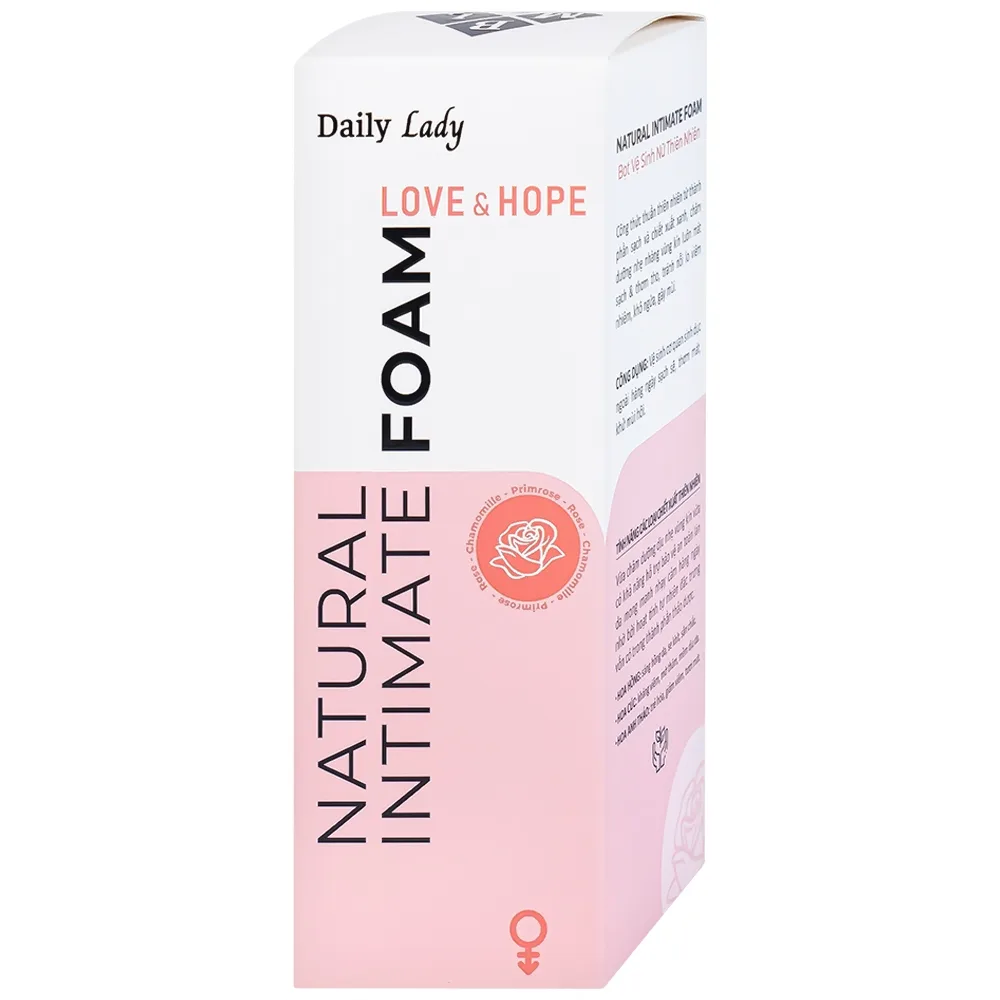 Hình ảnh Dung dịch vệ sinh phụ nữ dạng bọt Daily Lady Love & Hope sáng hồng, kháng viêm (100ml)