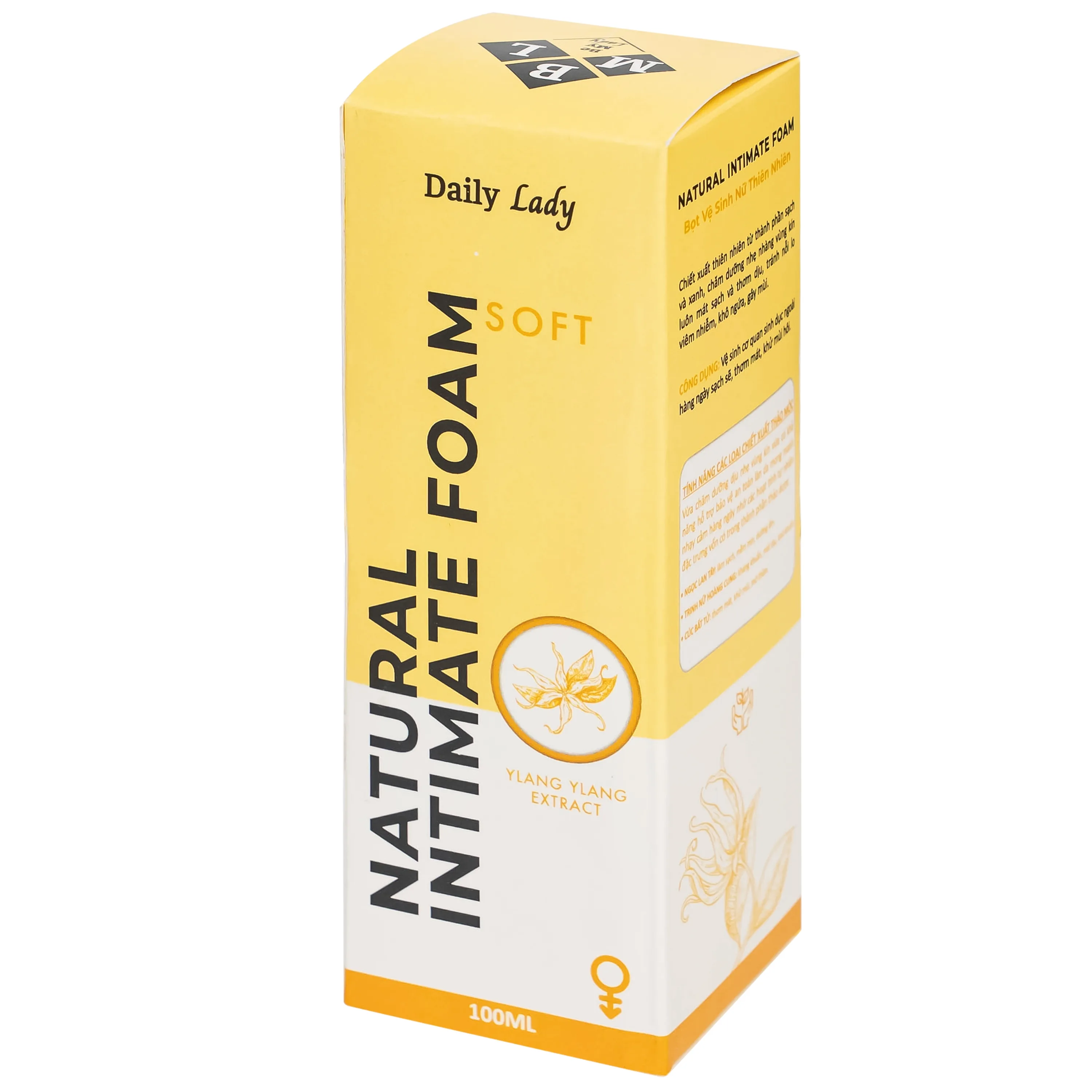 Hình ảnh Dung dịch vệ sinh phụ nữ dạng bọt Daily Lady Soft giúp làm sạch, dưỡng ẩm, mềm mịn (100ml)