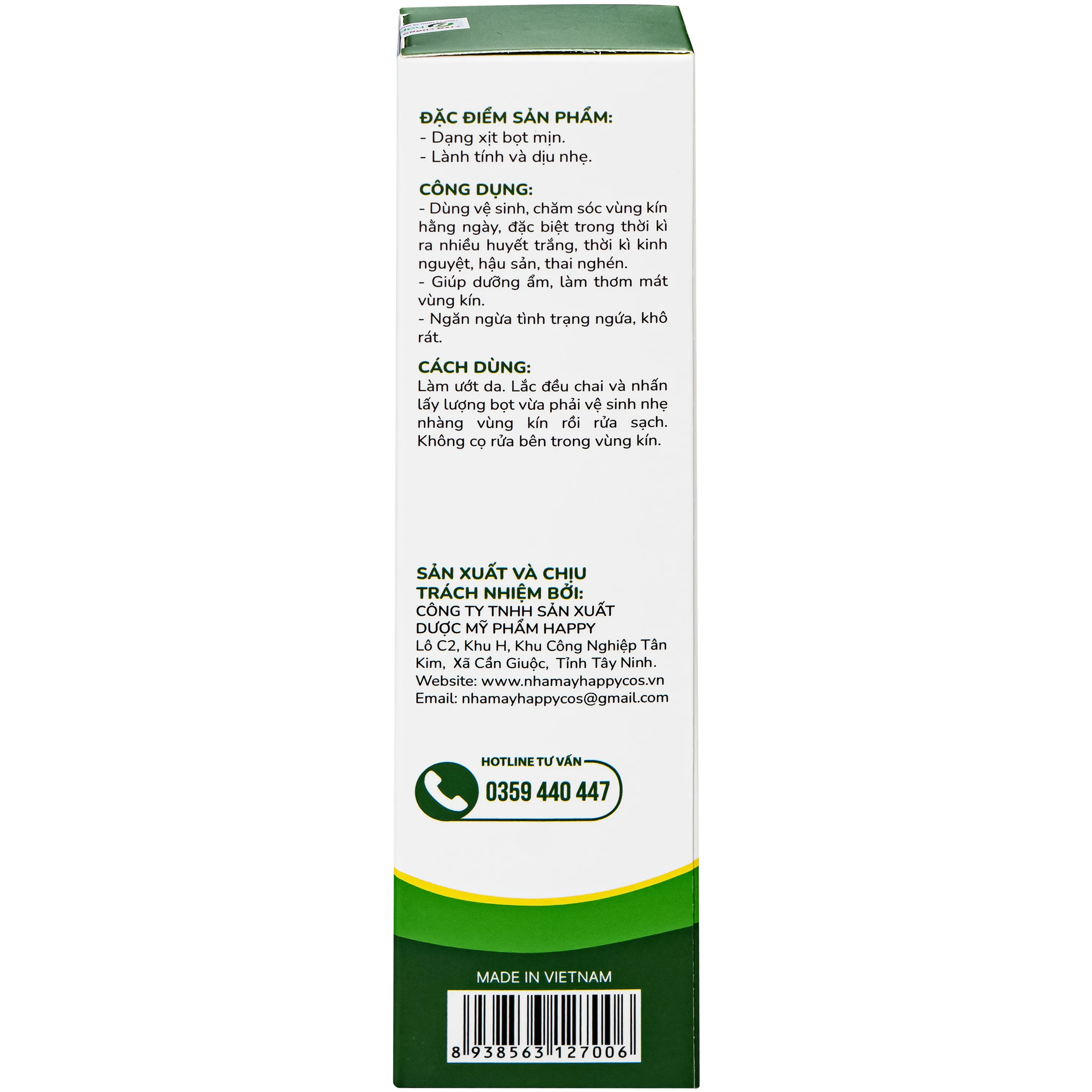 Hình ảnh Dung dịch vệ sinh phụ nữ dạng bọt Natural Feminine Lá Trầu Không kháng khuẩn, vệ sinh nhẹ nhàng (160ml)