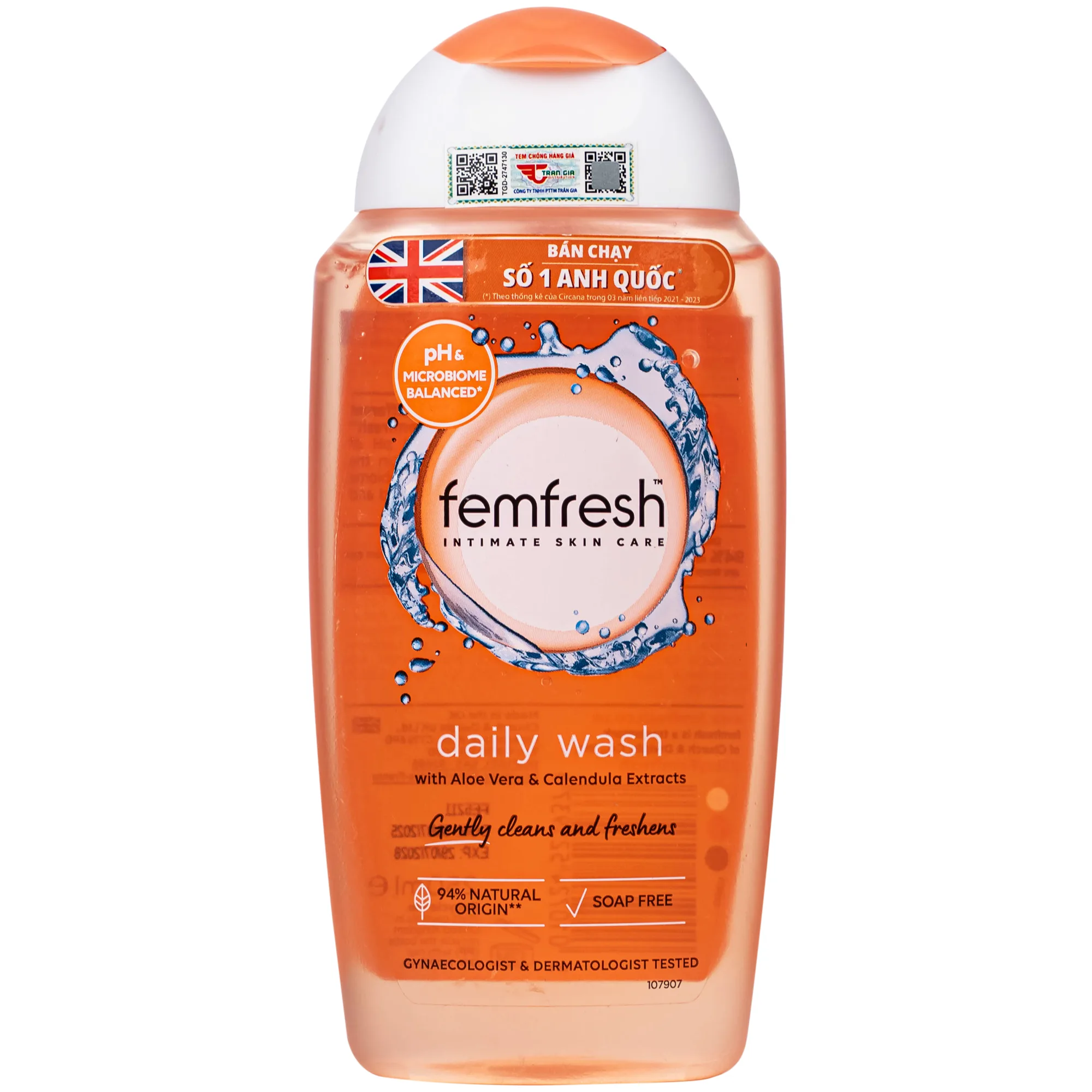 Hình ảnh Dung dịch vệ sinh phụ nữ Femfresh Intima Skin Care Daily Wash giúp làm sạch khử khuẩn hàng ngày (250ml)
