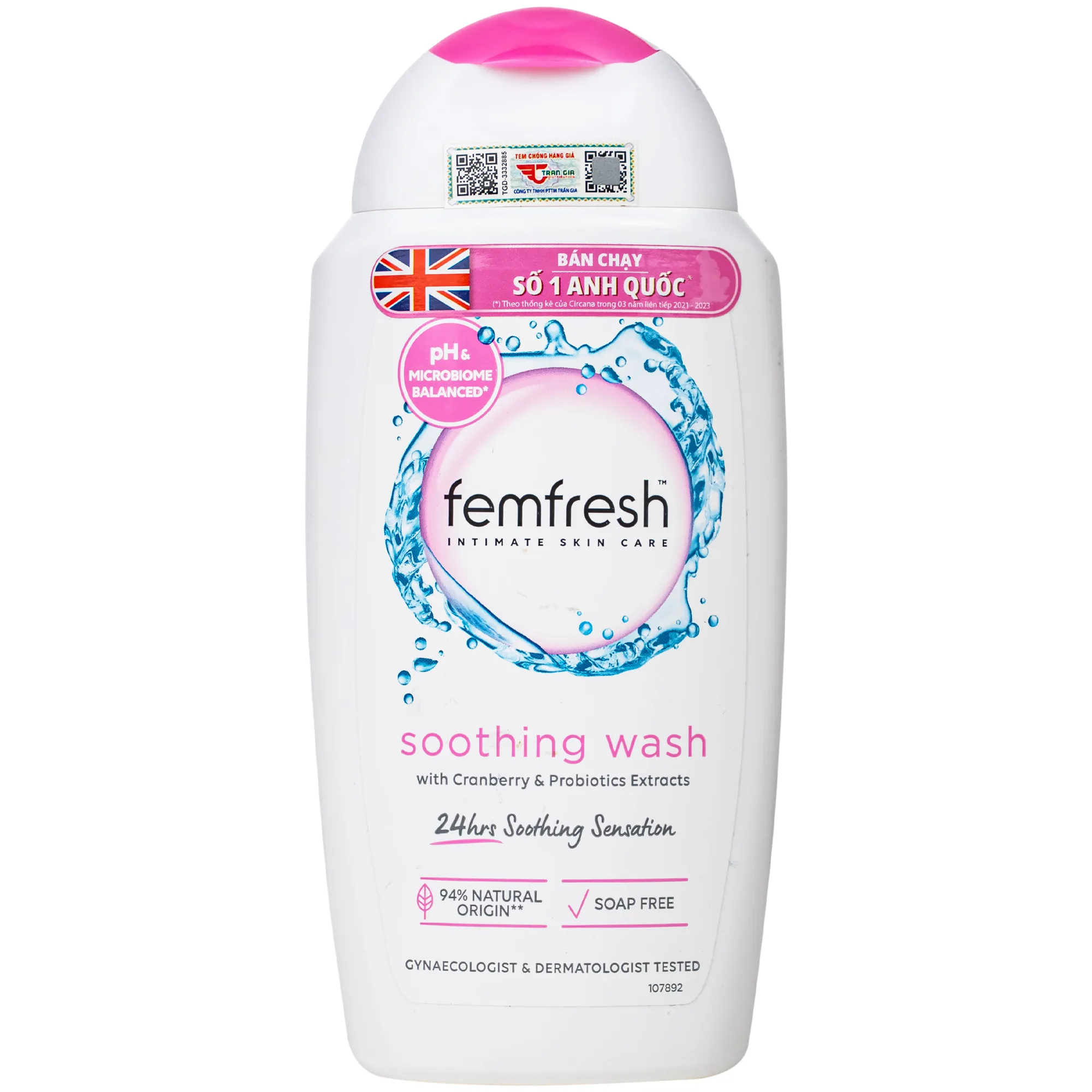Hình ảnh Dung dịch vệ sinh phụ nữ Femfresh Intima Skin Care Soothing Wash hỗ trợ điều trị viêm nhiễm phụ khoa (250ml)