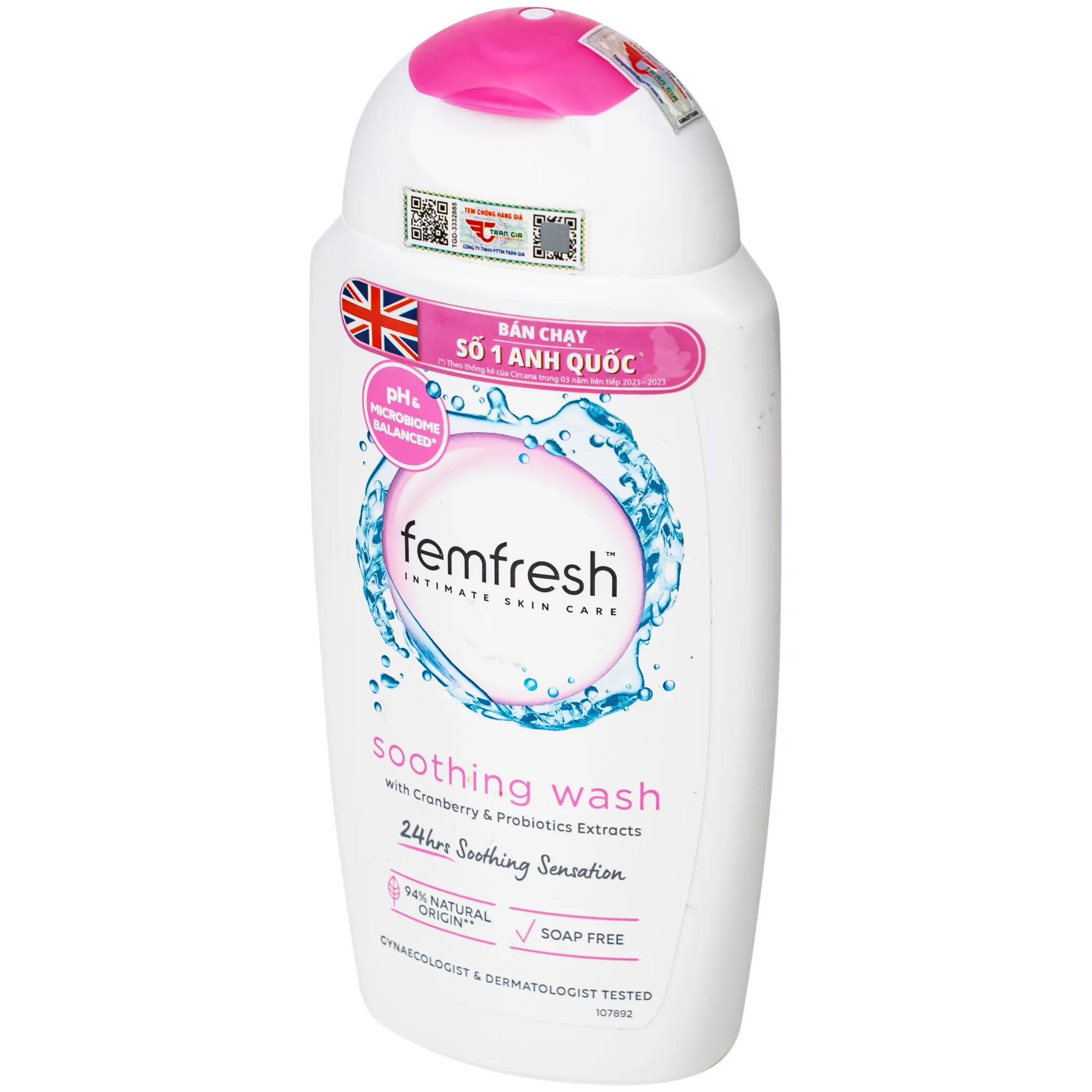 Hình ảnh Dung dịch vệ sinh phụ nữ Femfresh Intima Skin Care Soothing Wash hỗ trợ điều trị viêm nhiễm phụ khoa (250ml)