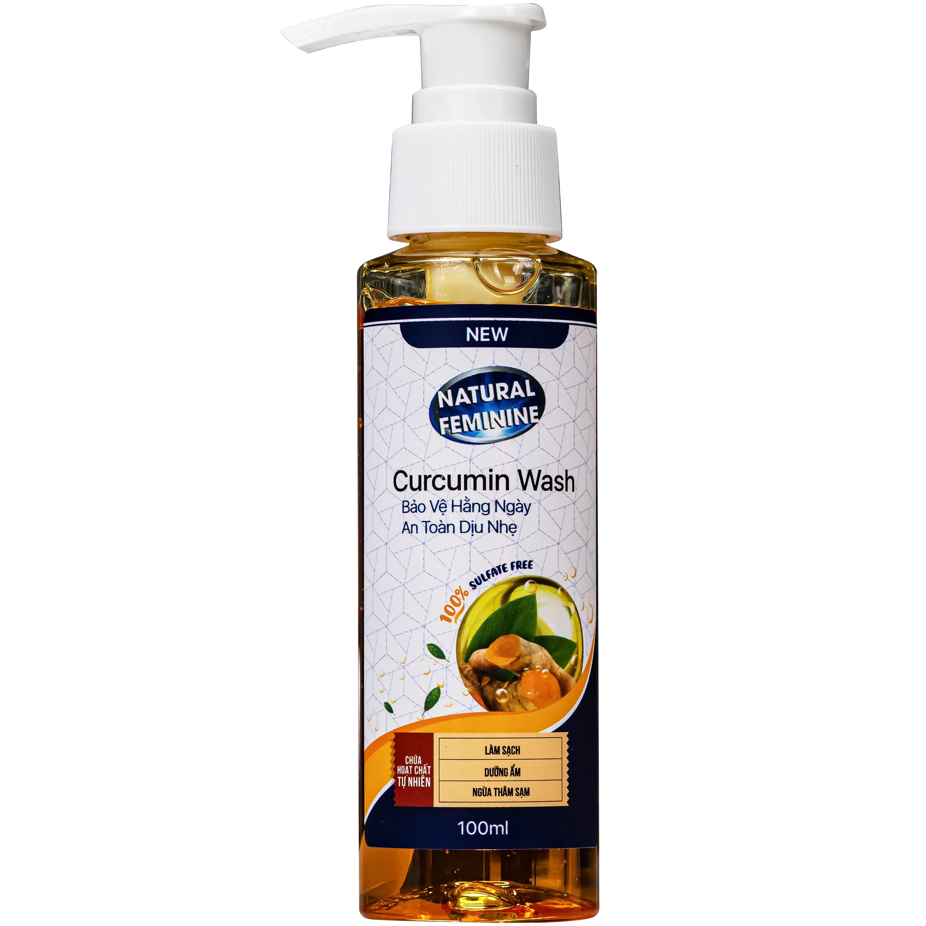 Hình ảnh Dung dịch vệ sinh phụ nữ khử mùi Natural Feminine Curcumin Wash 100ml