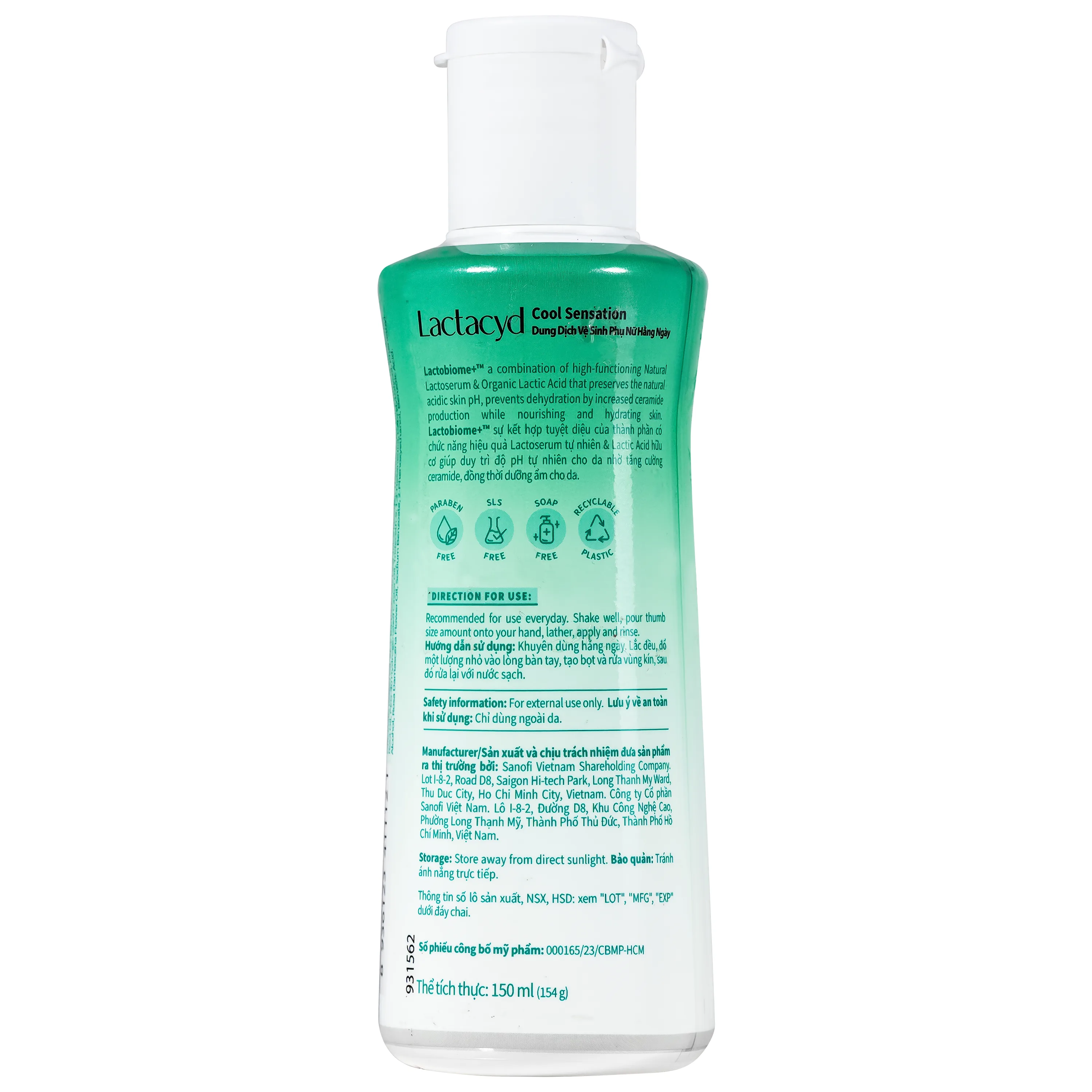 Hình ảnh Dung Dịch Vệ Sinh Phụ Nữ Lactacyd Cool Sensation (150ml)