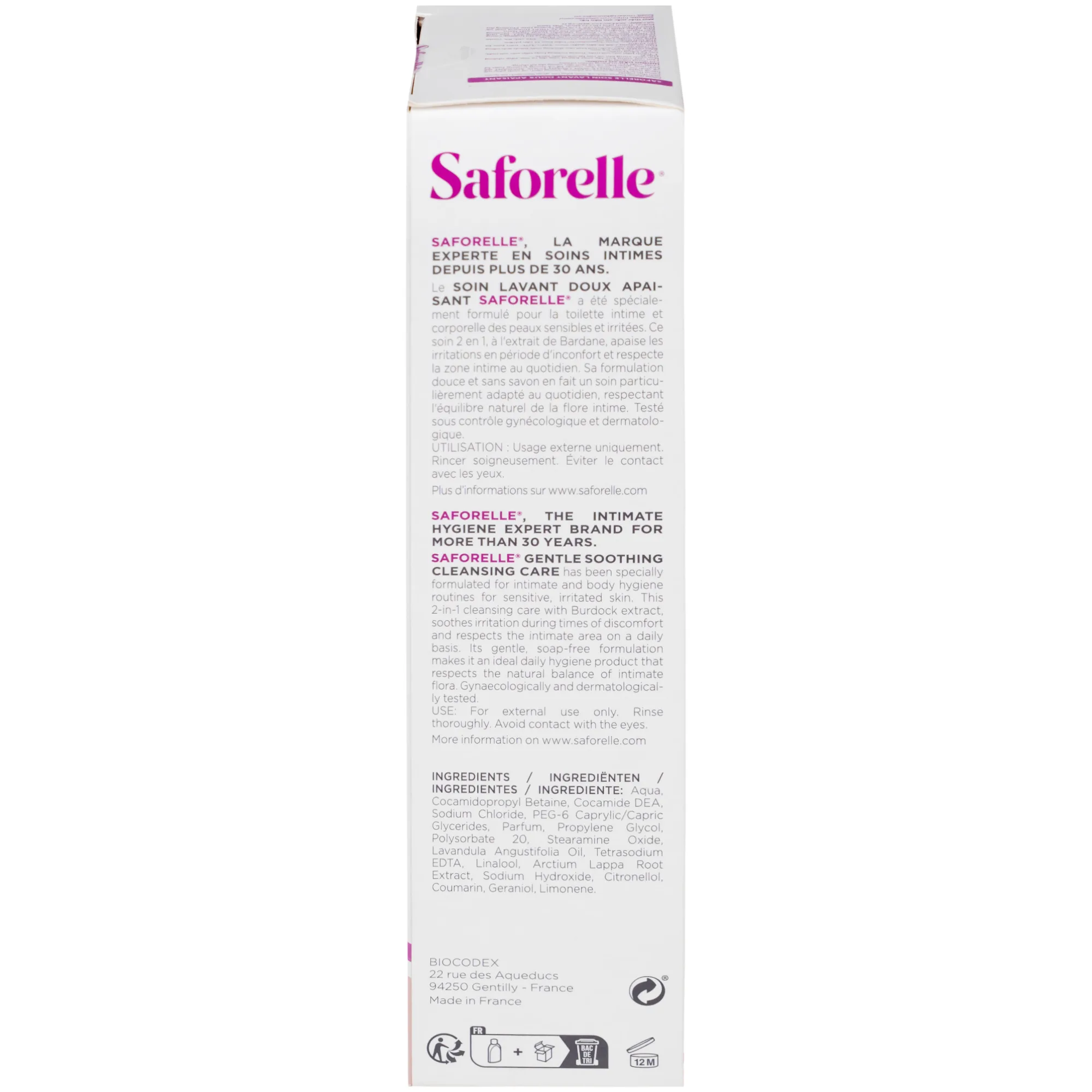 Hình ảnh Dung dịch vệ sinh phụ nữ Saforelle Gentle Soothing Cleansing Care làm sạch dịu nhẹ, bảo vệ vùng kín (250ml)