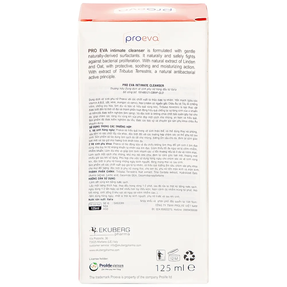 Hình ảnh Dung dịch vệ sinh Proeva Intimate Clearser làm dịu và bảo vệ hiệu quả vùng kín (125ml)