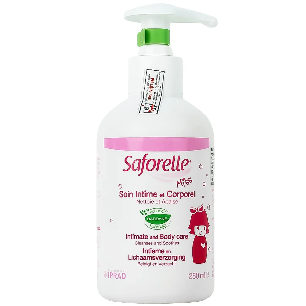 Hình ảnh Dung dịch vệ sinh Saforelle Miss 250ml dành cho bé gái
