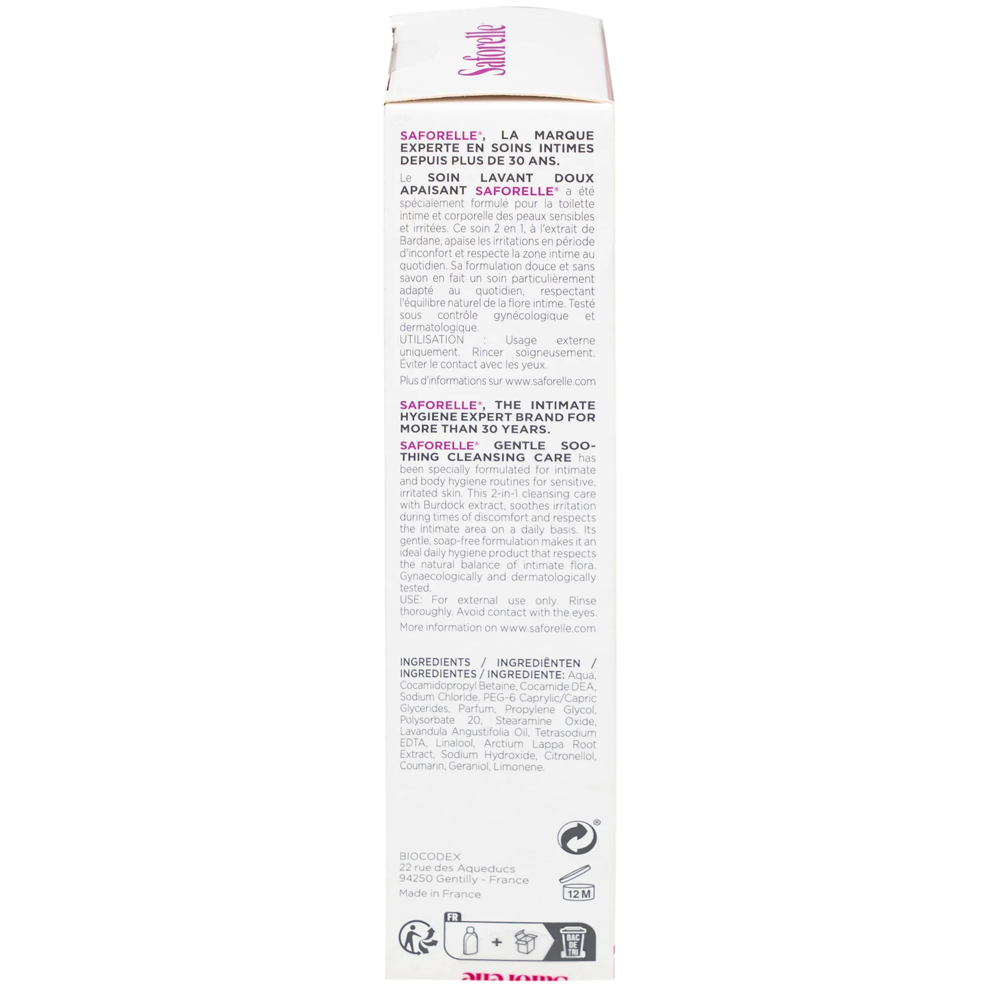 Hình ảnh Dung dịch vệ sinh phụ nữ Saforelle Soin Lavant Doux Apaisant 100ml