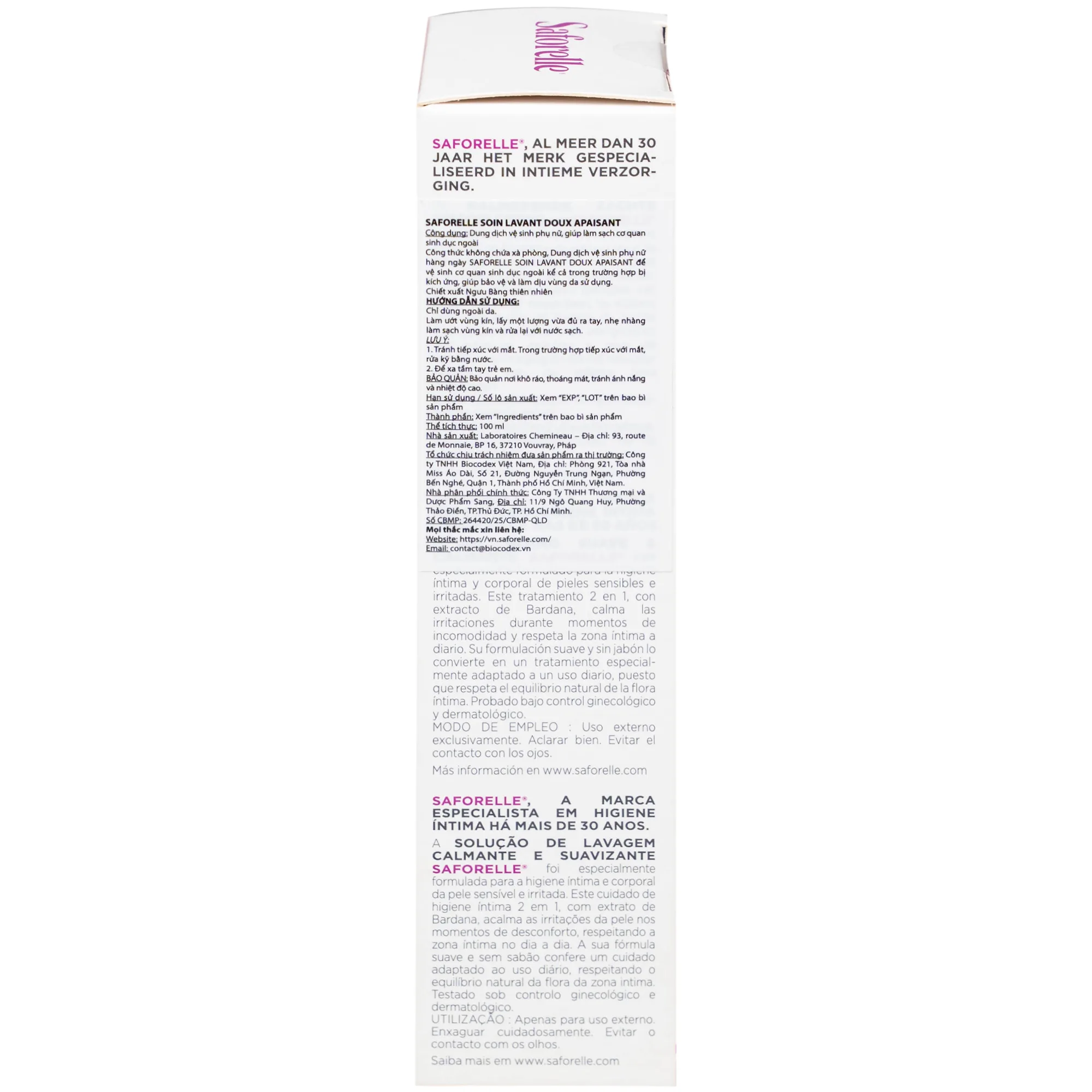 Hình ảnh Dung dịch vệ sinh phụ nữ Saforelle Soin Lavant Doux Apaisant 100ml