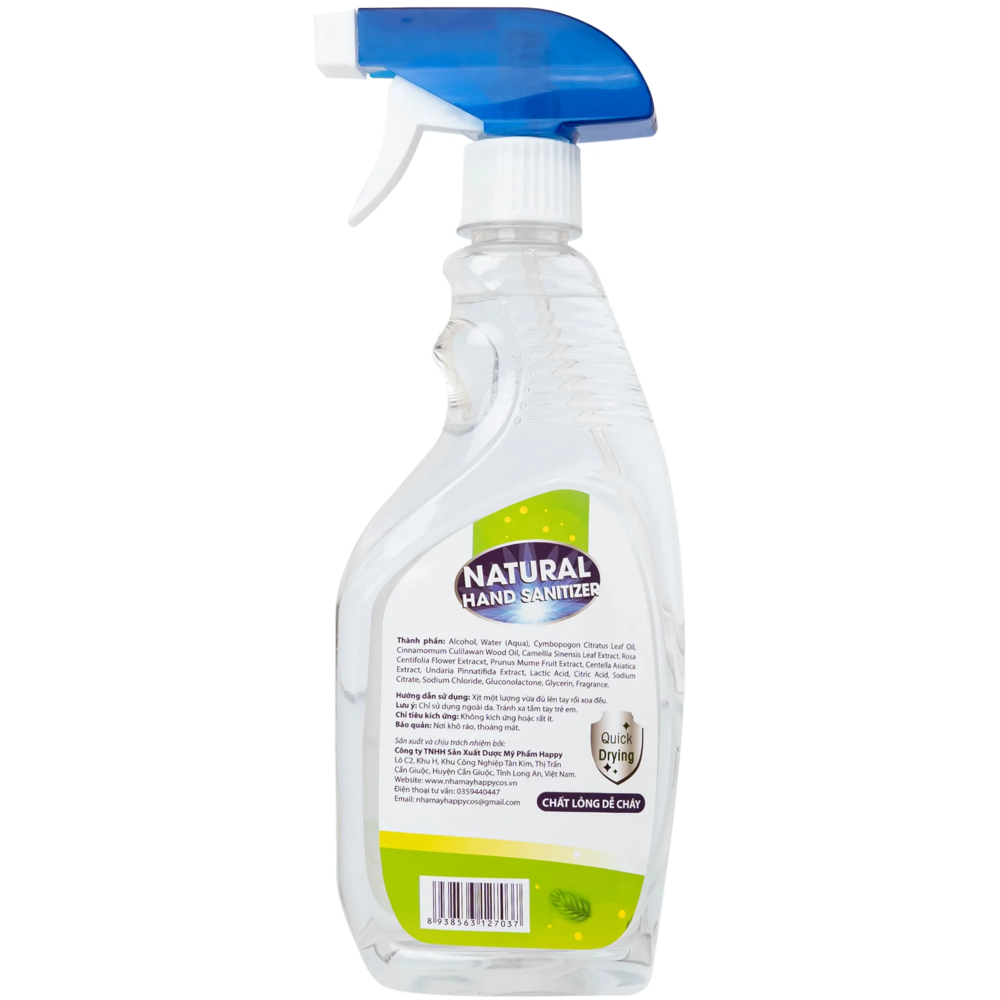 Hình ảnh Dung dịch xịt khuẩn tay Natural Hand Sanitizer diệt khuẩn, khử mùi (500ml)