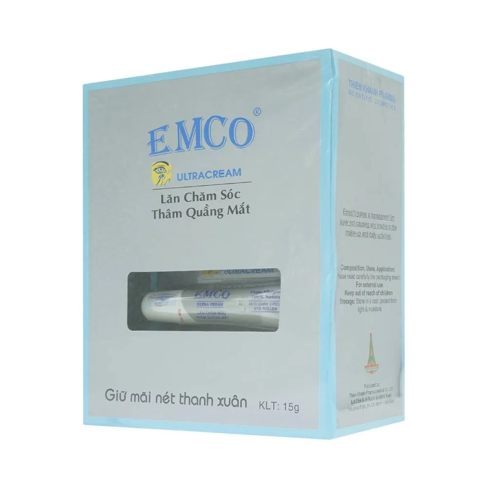 Hình ảnh Lăn chăm sóc thâm quầng mất Emco UltraCream giảm vết nhăn nơi đuôi mắt, dưỡng da vùng mắt (15g)