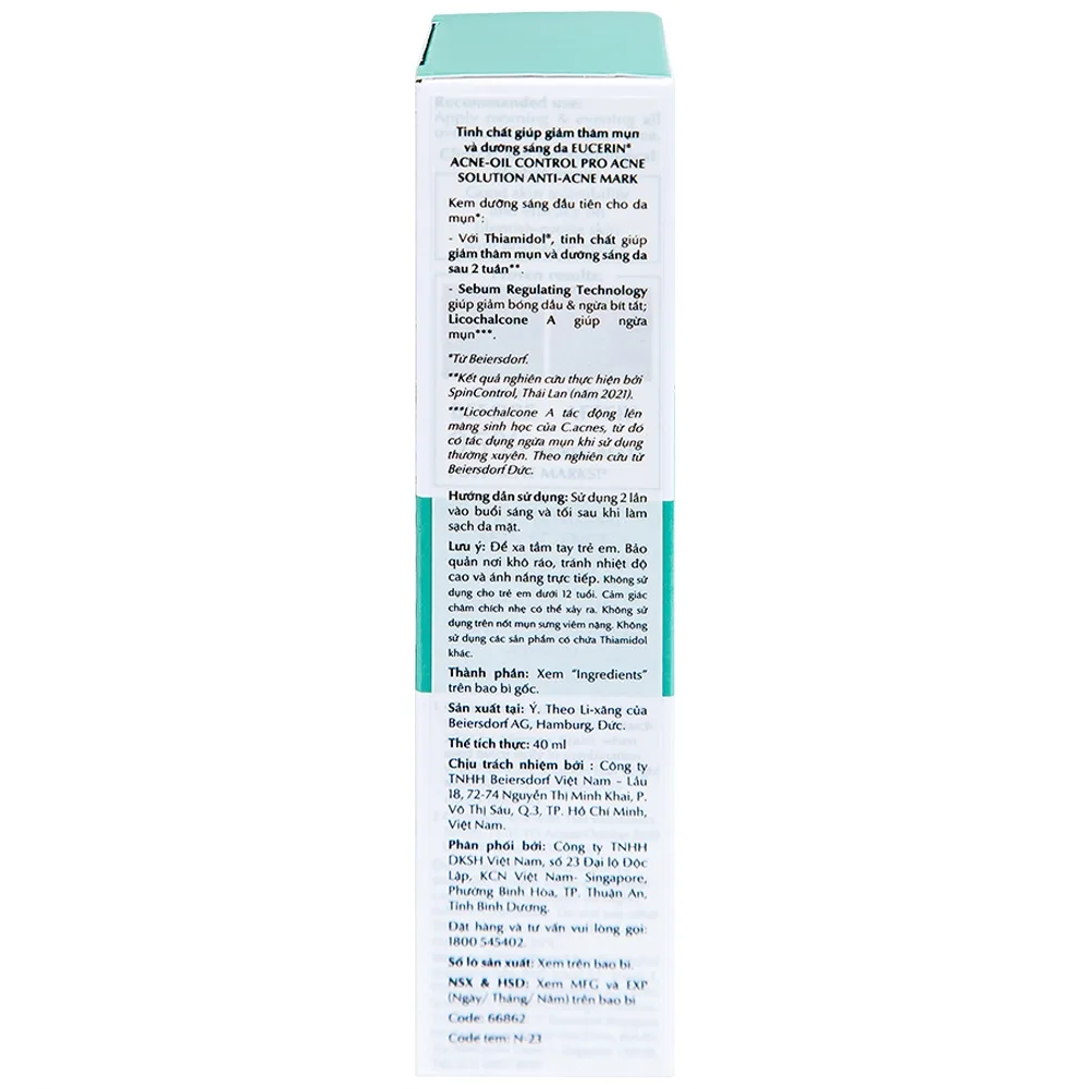 Hình ảnh Tinh chất Eucerin Acne-Oil Control Pro Acne Solution Anti-Acne Mark giảm thâm mụn, dưỡng sáng da (40ml)