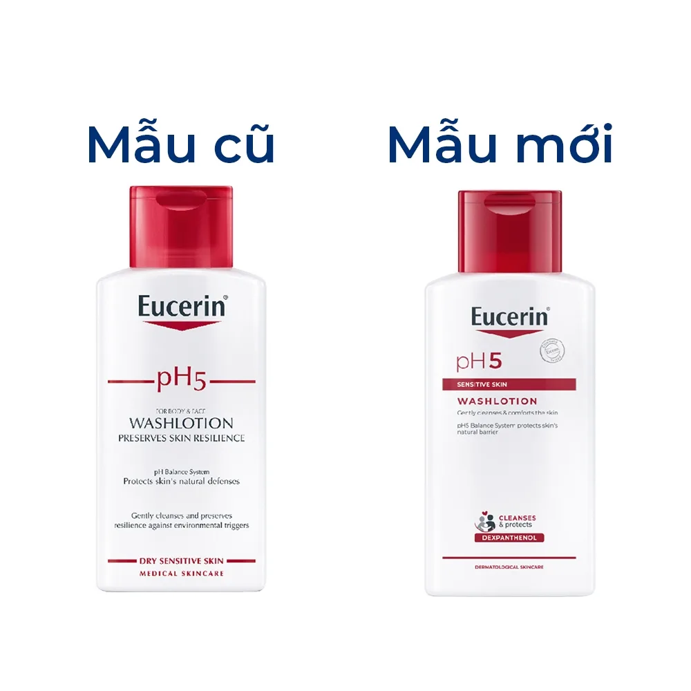 Hình ảnh Sữa tắm Eucerin pH5 WashLotion Preserves Skin Resilience dành cho da nhạy cảm (200ml)