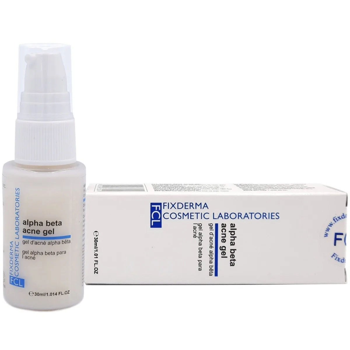 Hình ảnh Gel Fixderma FCL Alpha-Beta Acne dành chăm sóc da mụn, hạn chế mụn trứng cá, mụn đầu đen (30ml)