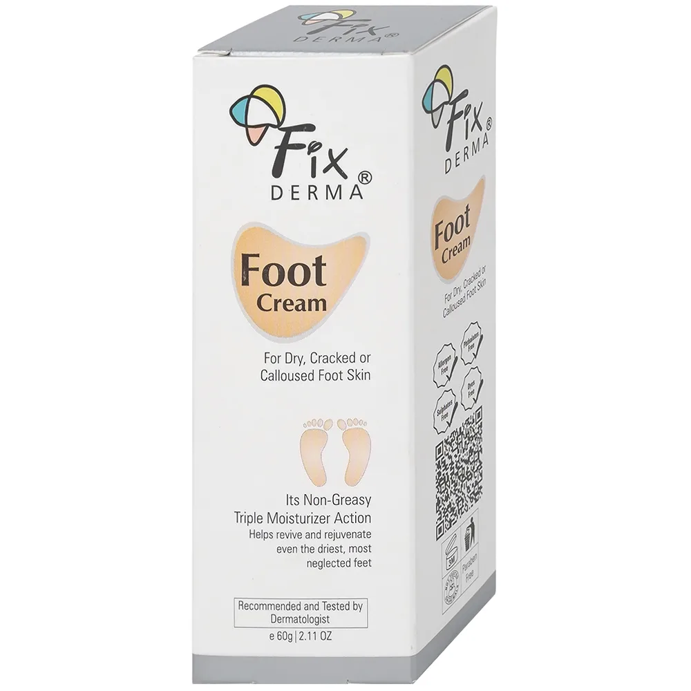 Hình ảnh Kem dưỡng chống nứt gót chân Fixderma Foot Cream cung cấp độ ẩm, làm mềm da gót chân (60g)