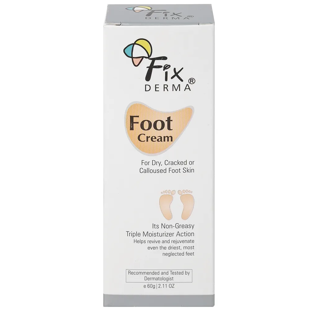 Hình ảnh Kem dưỡng chống nứt gót chân Fixderma Foot Cream cung cấp độ ẩm, làm mềm da gót chân (60g)