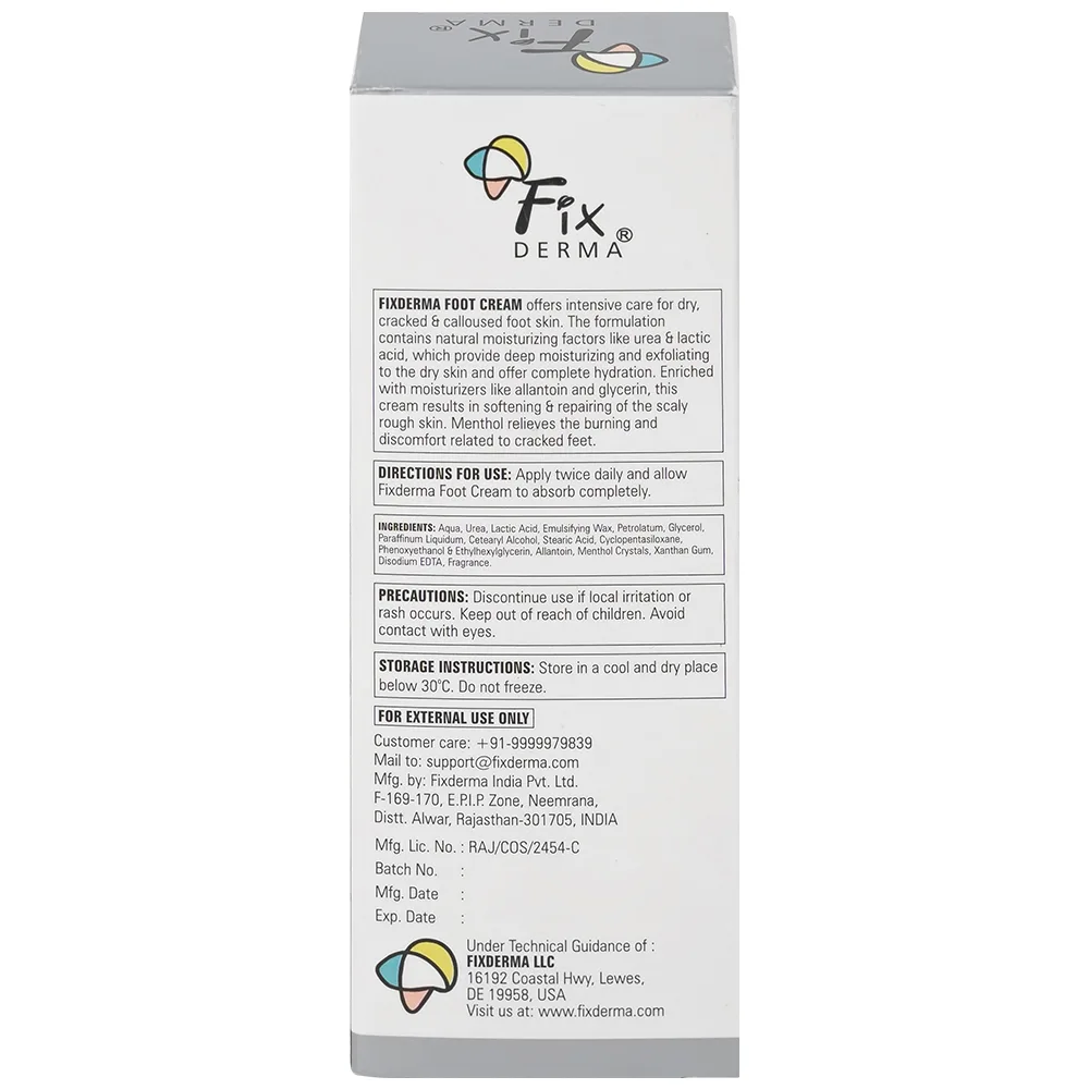 Hình ảnh Kem dưỡng chống nứt gót chân Fixderma Foot Cream cung cấp độ ẩm, làm mềm da gót chân (60g)
