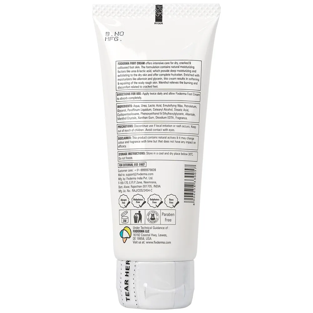 Hình ảnh Kem dưỡng chống nứt gót chân Fixderma Foot Cream cung cấp độ ẩm, làm mềm da gót chân (60g)