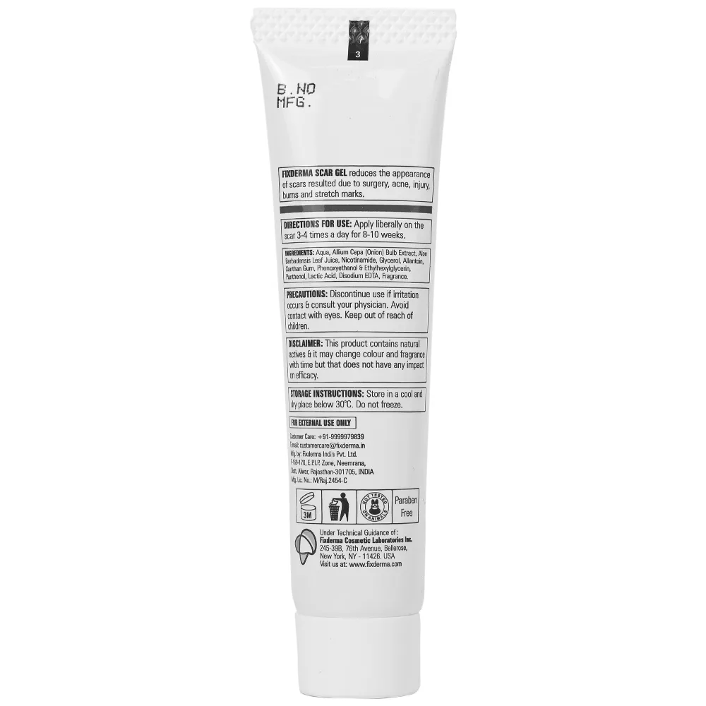 Hình ảnh Gel làm mờ sẹo Fixderma Scars gel do mụn, bỏng, rạn da, vết thương (15ml)
