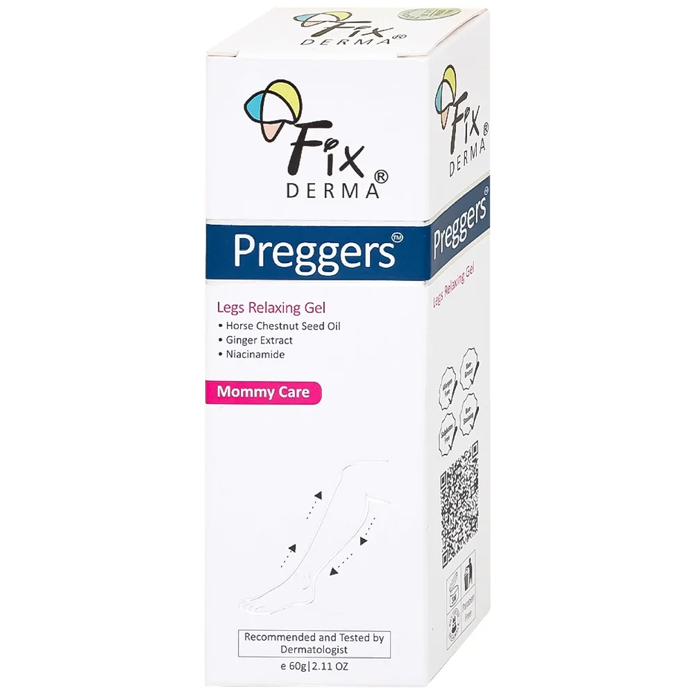 Hình ảnh Gel Preggers Leg Relaxing 60g Fixderma dưỡng ẩm, giảm chuột rút, phù nề, giãn tĩnh mạch chân cho bà bầu 
