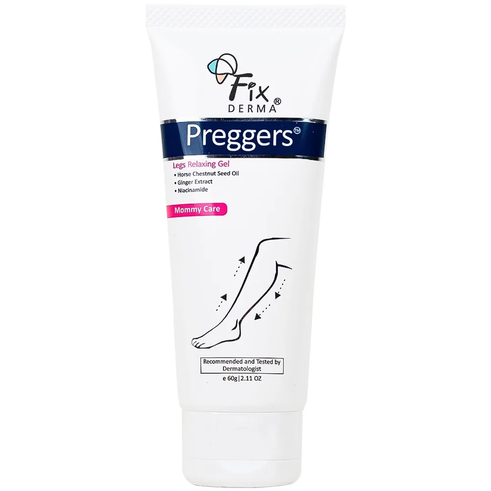 Hình ảnh Gel Preggers Leg Relaxing 60g Fixderma dưỡng ẩm, giảm chuột rút, phù nề, giãn tĩnh mạch chân cho bà bầu 
