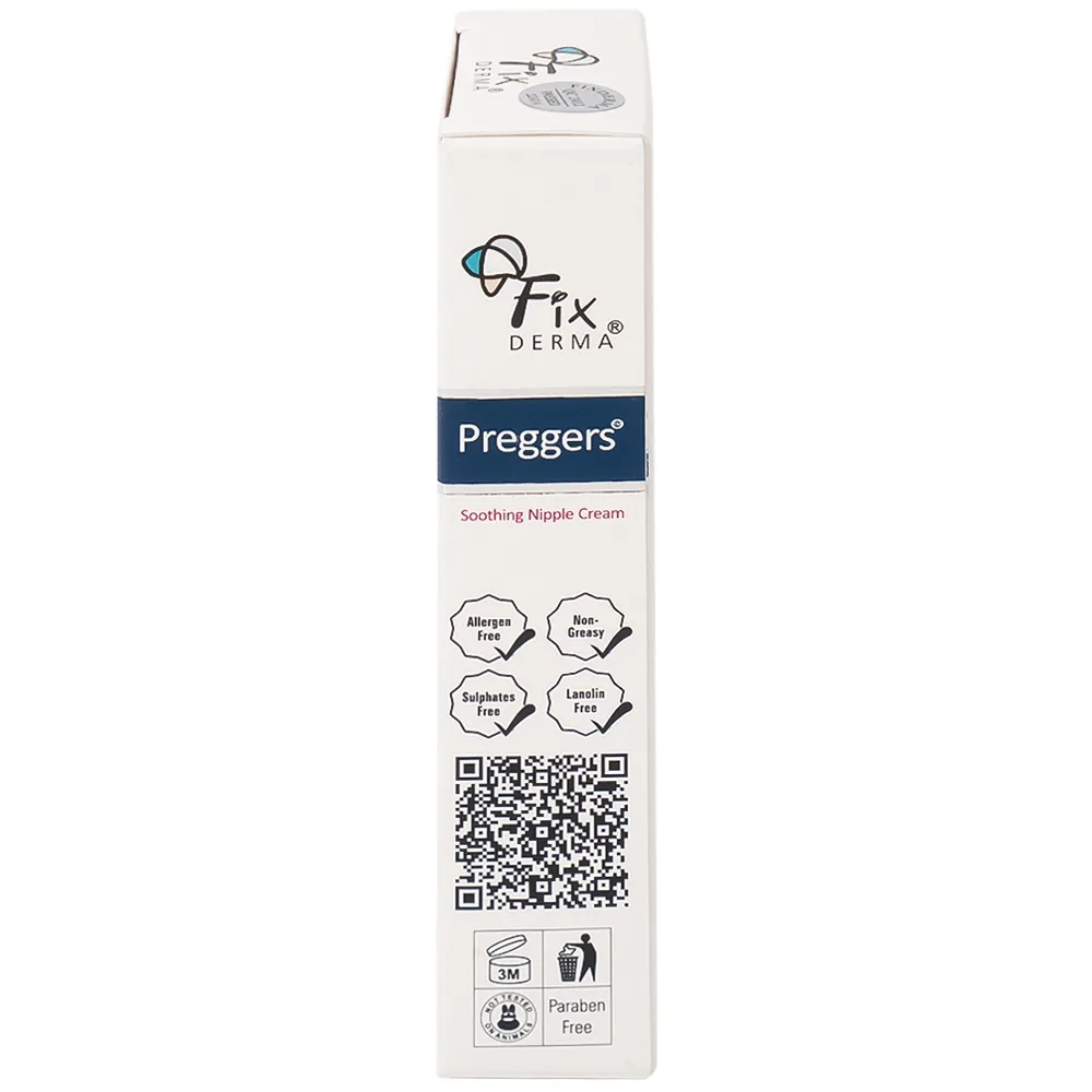Hình ảnh Kem Preggers Soothing Nipple Cream Fixderma hỗ trợ dưỡng ẩm, phục hồi, làm dịu núm vú bị khô (20g)