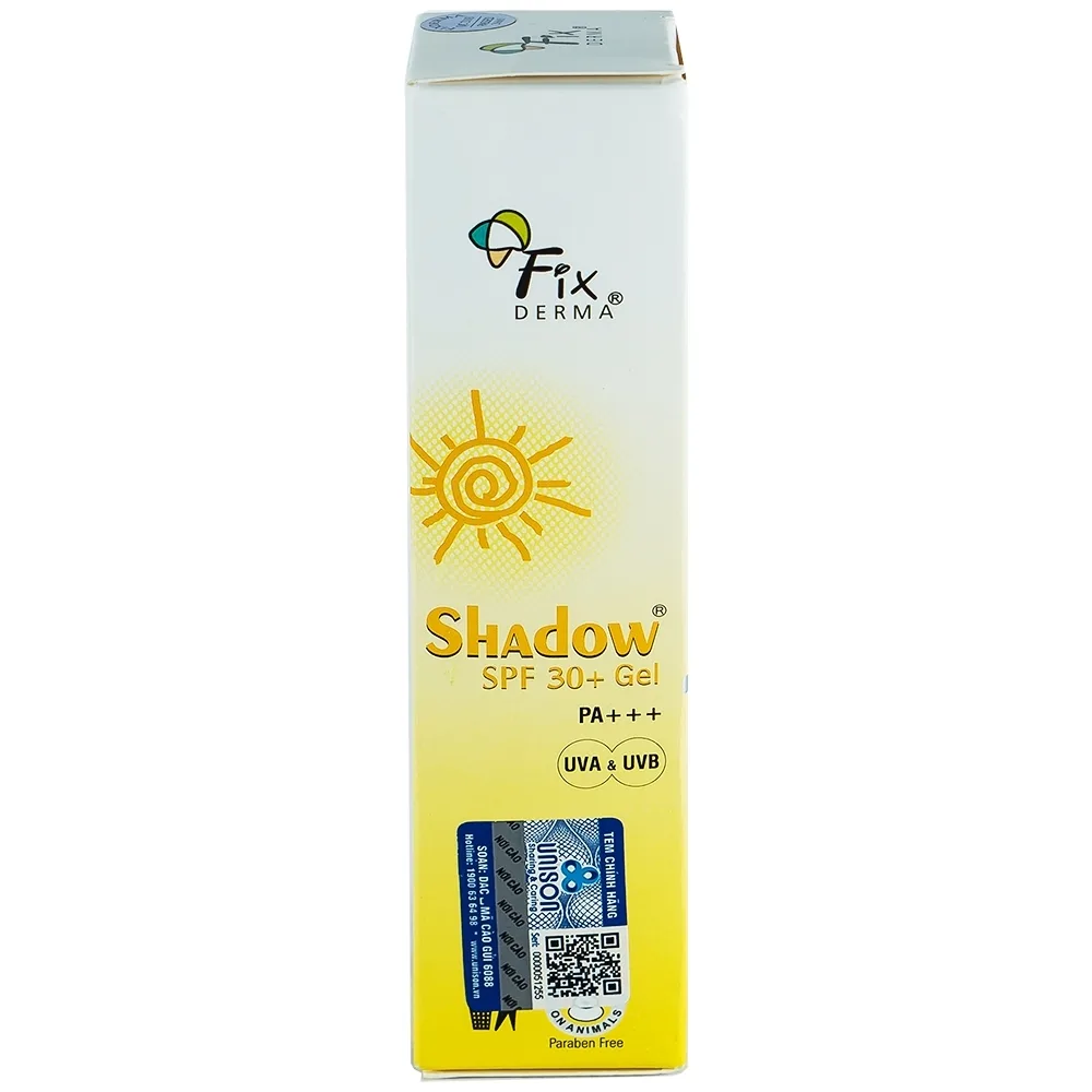 Hình ảnh Gel chống nắng Fixderma Shadow SPF30+ PA+++ dành cho da nhờn, hỗn hợp, da ra nhiều mồ hôi (75g)