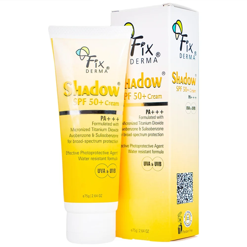 Hình ảnh Kem Fixderma Shadow SPF 50+ Cream giúp chống nắng và dưỡng ẩm (75g)