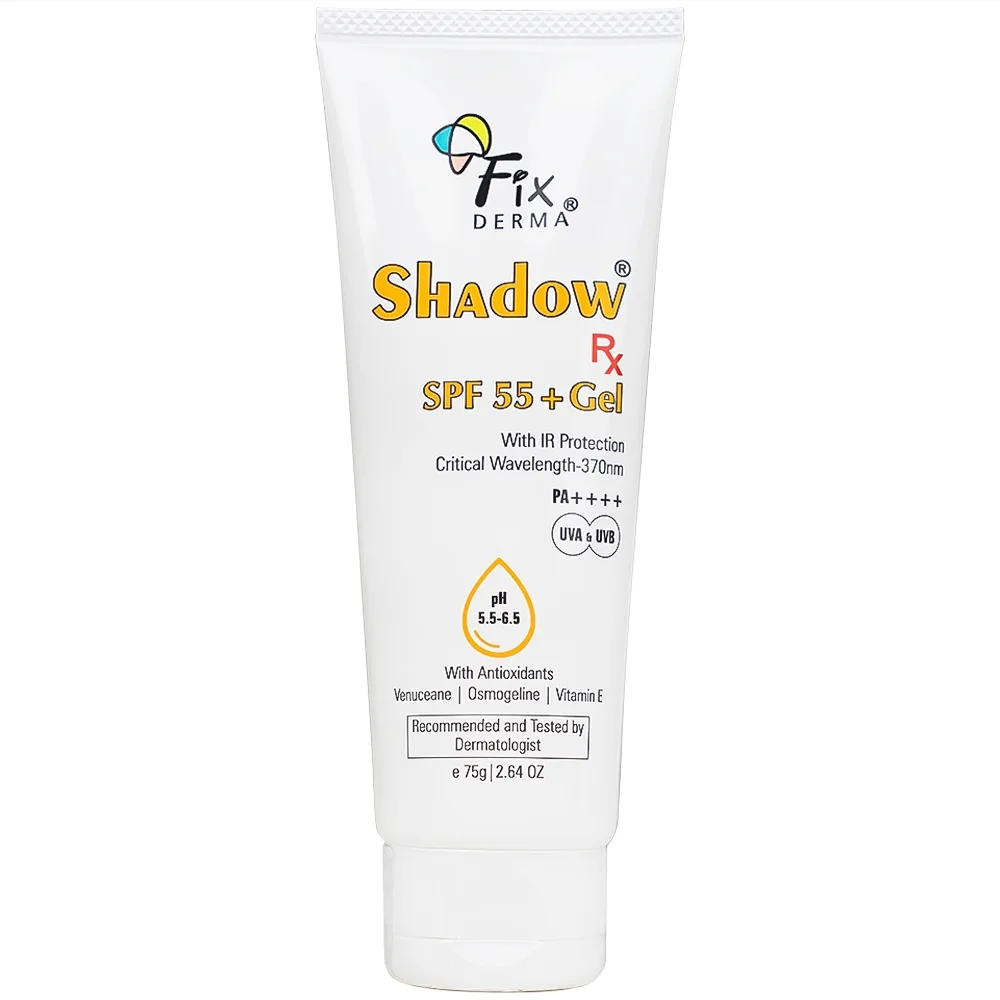 Hình ảnh Kem chống nắng Fixderma Shadow SPF 55+ Gel 75g giúp bảo vệ da khỏi tác động của ánh nắng và tia IR