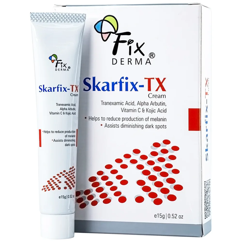 Hình ảnh Kem Fixderma Skarfix-TX Cream hỗ trợ làm mờ vết thâm, đốm đen, nám (15g)