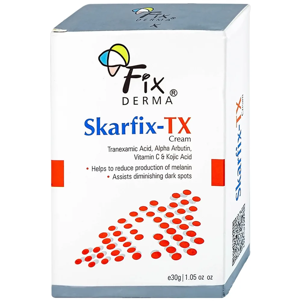 Hình ảnh Kem Fixderma Skarfix-TX Cream hỗ trợ làm mờ vết thâm, đốm đen, nám (30g)