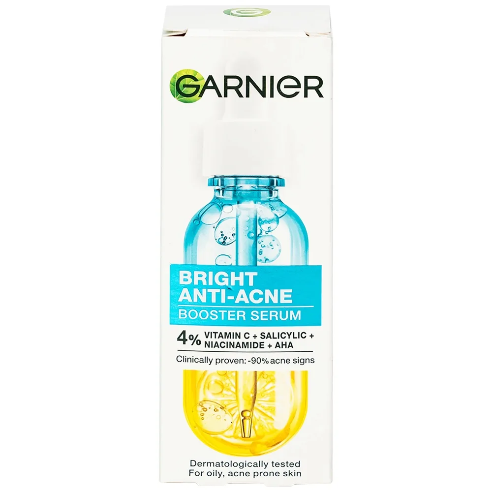 Hình ảnh Dưỡng chất giảm mụn sáng da Garnier Skin Naturals Bright Complete Anti-acne Booster Serum (30ml)