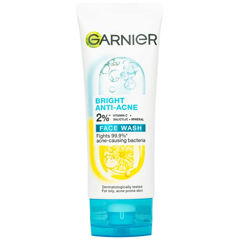 Hình ảnh Sữa rửa mặt ngừa mụn Garnier Skin Naturals Bright Complete Anti-Acne Cleansing Foam (100ml)