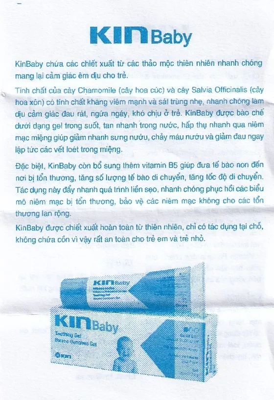 Hình ảnh Gel bôi giảm đau mọc răng cho trẻ em Kin Baby Teething 30ml