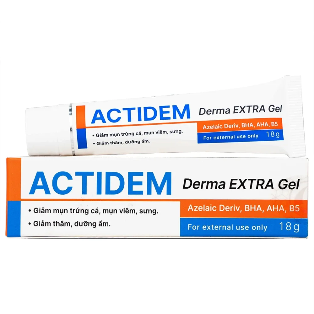 Hình ảnh Kem bôi da Actidem Derma Extra Gel 18g ngăn ngừa mụn, dưỡng da và hạn chế thâm sau mụn