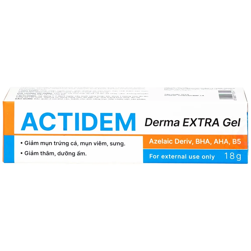 Hình ảnh Kem bôi da Actidem Derma Extra Gel 18g ngăn ngừa mụn, dưỡng da và hạn chế thâm sau mụn