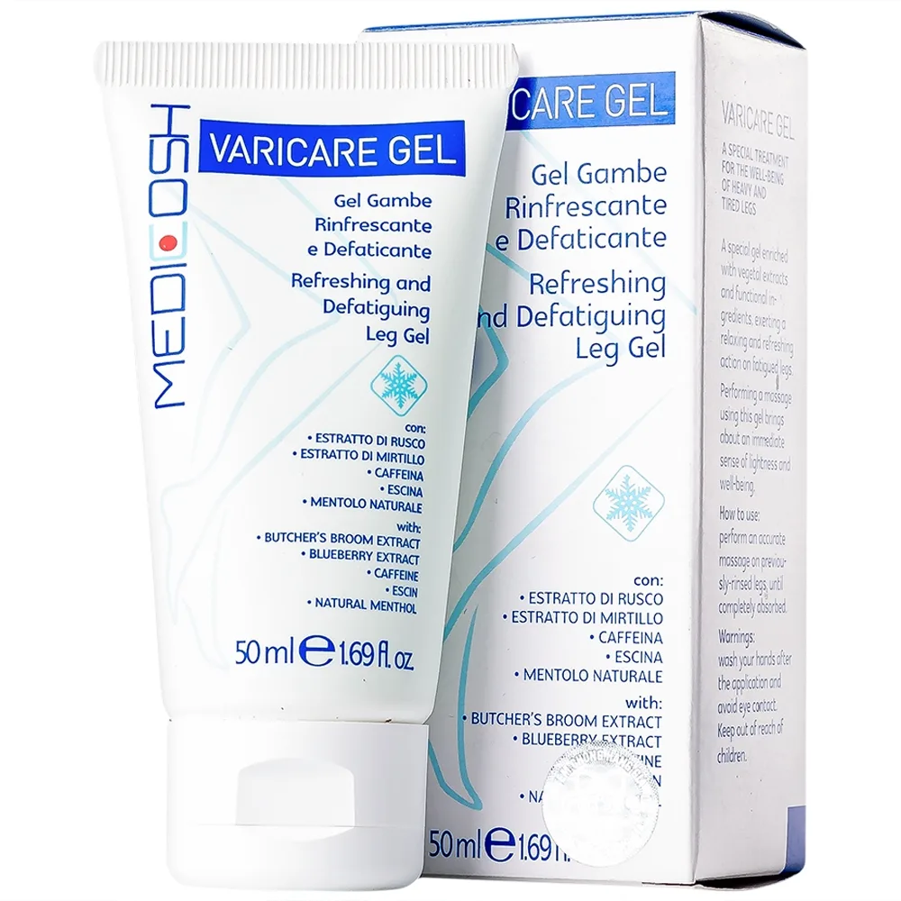 Hình ảnh Gel Varicare Medicosh hỗ trợ làm giảm các triệu chứng suy giãn tĩnh mạch chân (50ml)