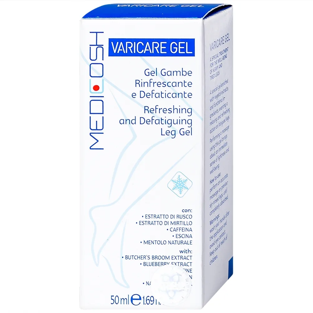 Hình ảnh Gel Varicare Medicosh hỗ trợ làm giảm các triệu chứng suy giãn tĩnh mạch chân (50ml)