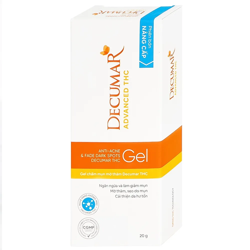 Hình ảnh Gel chấm mụn, mờ thâm Decumar Advance THC 20g dưỡng ẩm da, da mềm, mịn