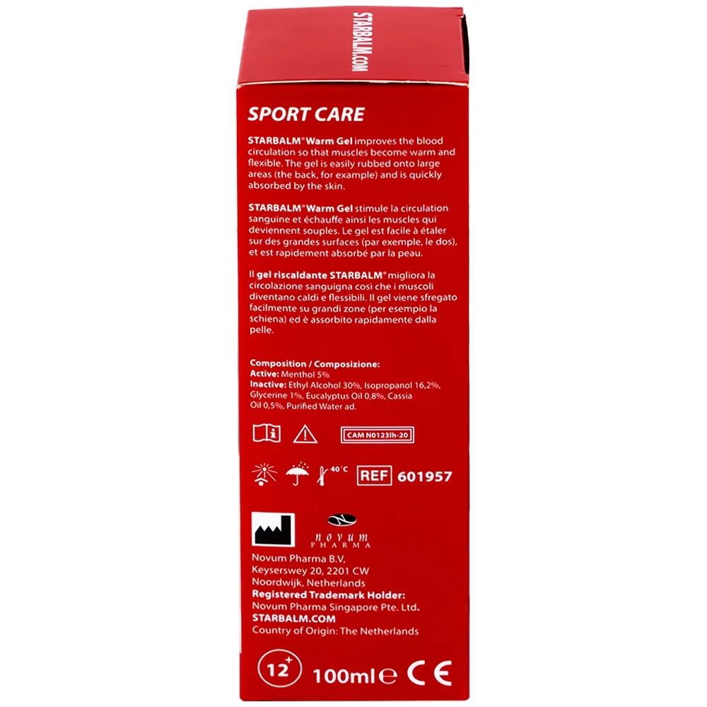 Hình ảnh Gel làm nóng Starbalm Warm Gel thư giãn cơ, hạn chế chấn thương do vận động, mỏi cơ (100ml)