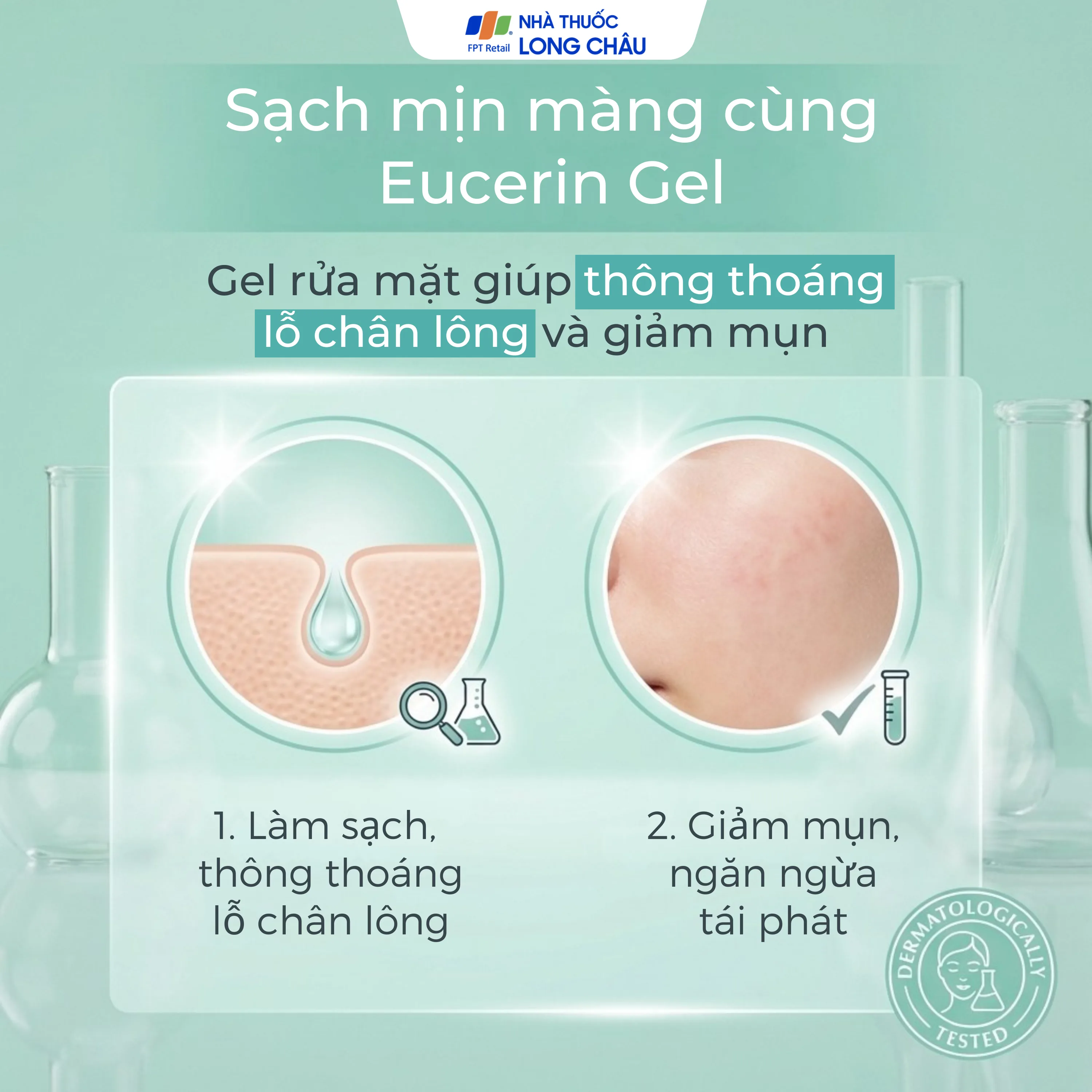 Hình ảnh Gel rửa mặt Eucerin dermopure clinical purifying cleanser dành cho da nhờn, mụn (400ml)