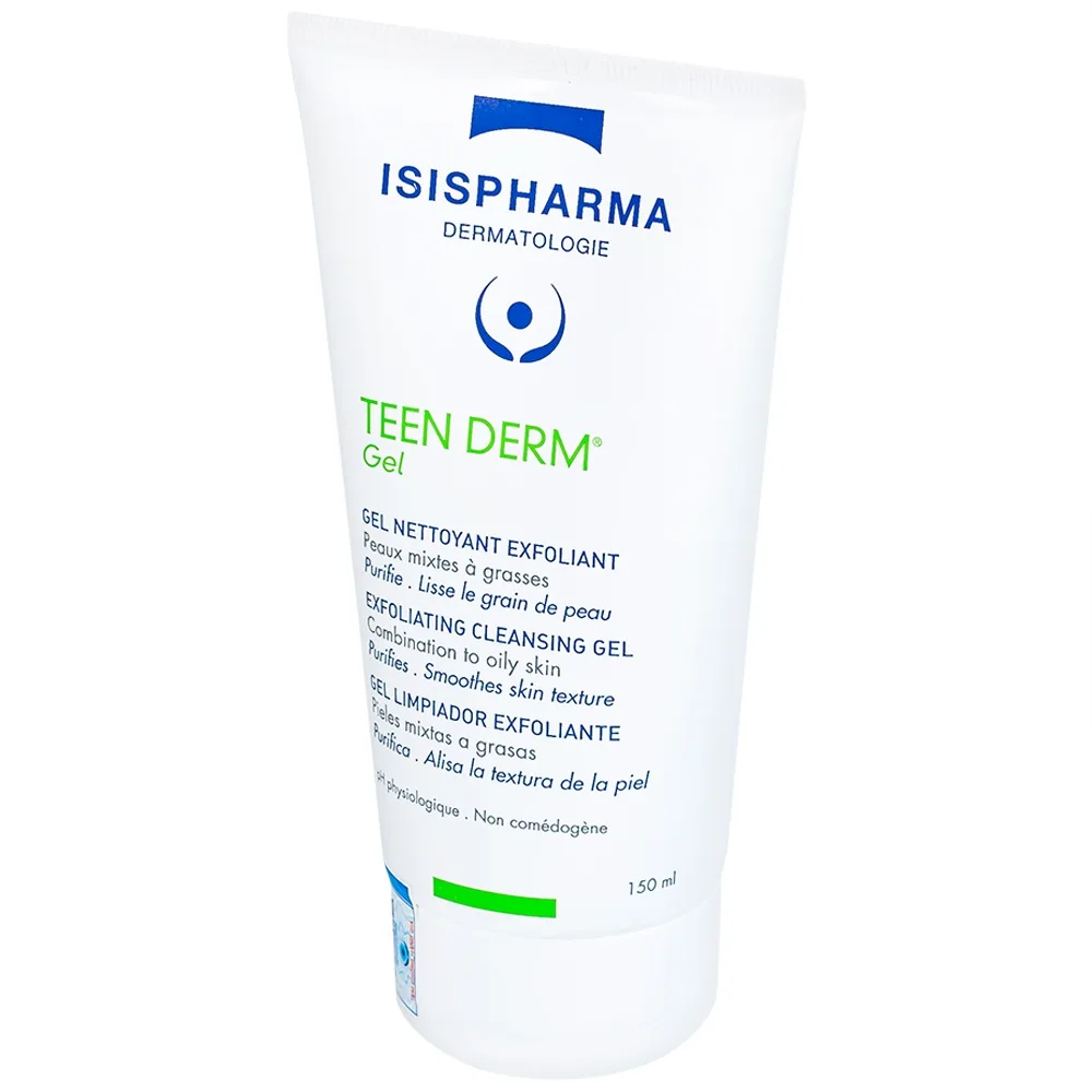 Hình ảnh Gel rửa mặt Isis Pharma Teen Derm Gel hỗ trợ giảm nhờn trên da và ngăn ngừa mụn trứng cá (150ml)