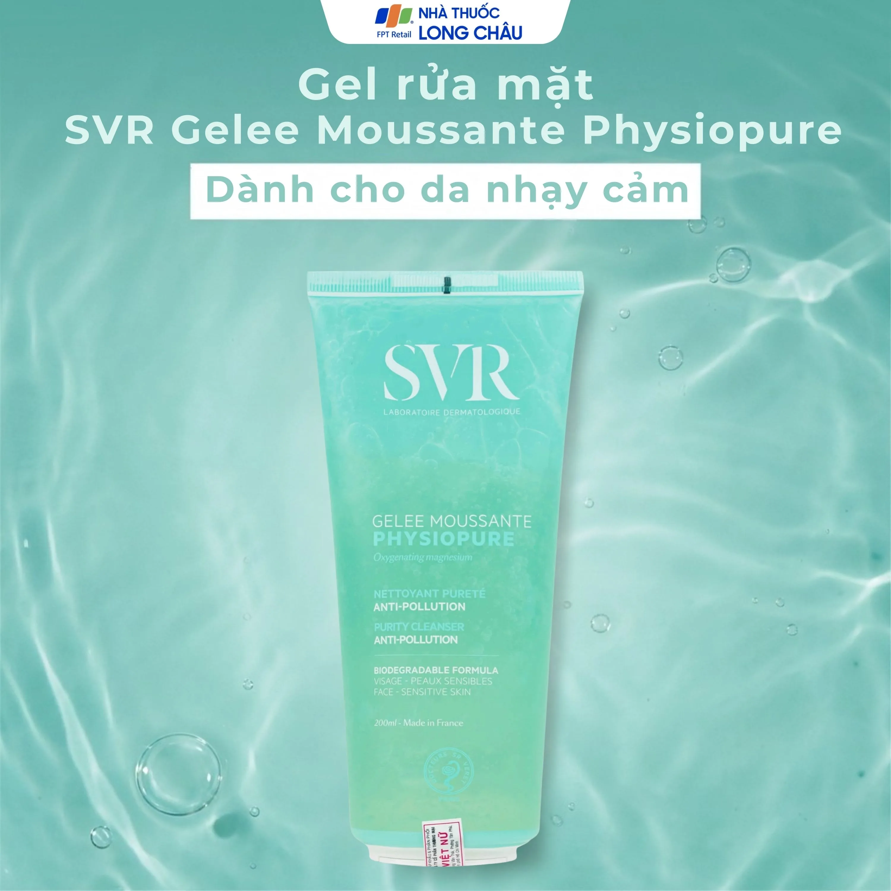 Hình ảnh Gel rửa mặt SVR Physiopure Gelee Moussante dành cho da nhạy cảm (200ml)