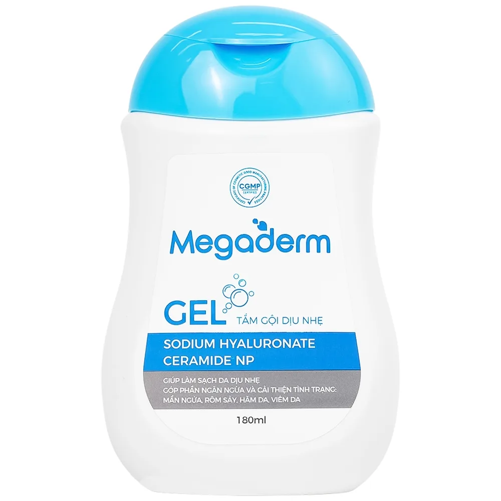 Hình ảnh Gel tắm gội dịu nhẹ Megaderm CVI Đức Phúc Pharma làm sạch dịu nhẹ, chăm sóc và bảo vệ da (180ml)