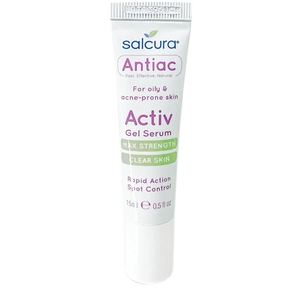 Hình ảnh Gel trị mụn và viêm da Activ Gel Serum 15ml Salcura giảm bóng dầu và se khít lỗ chân lông cho mặt