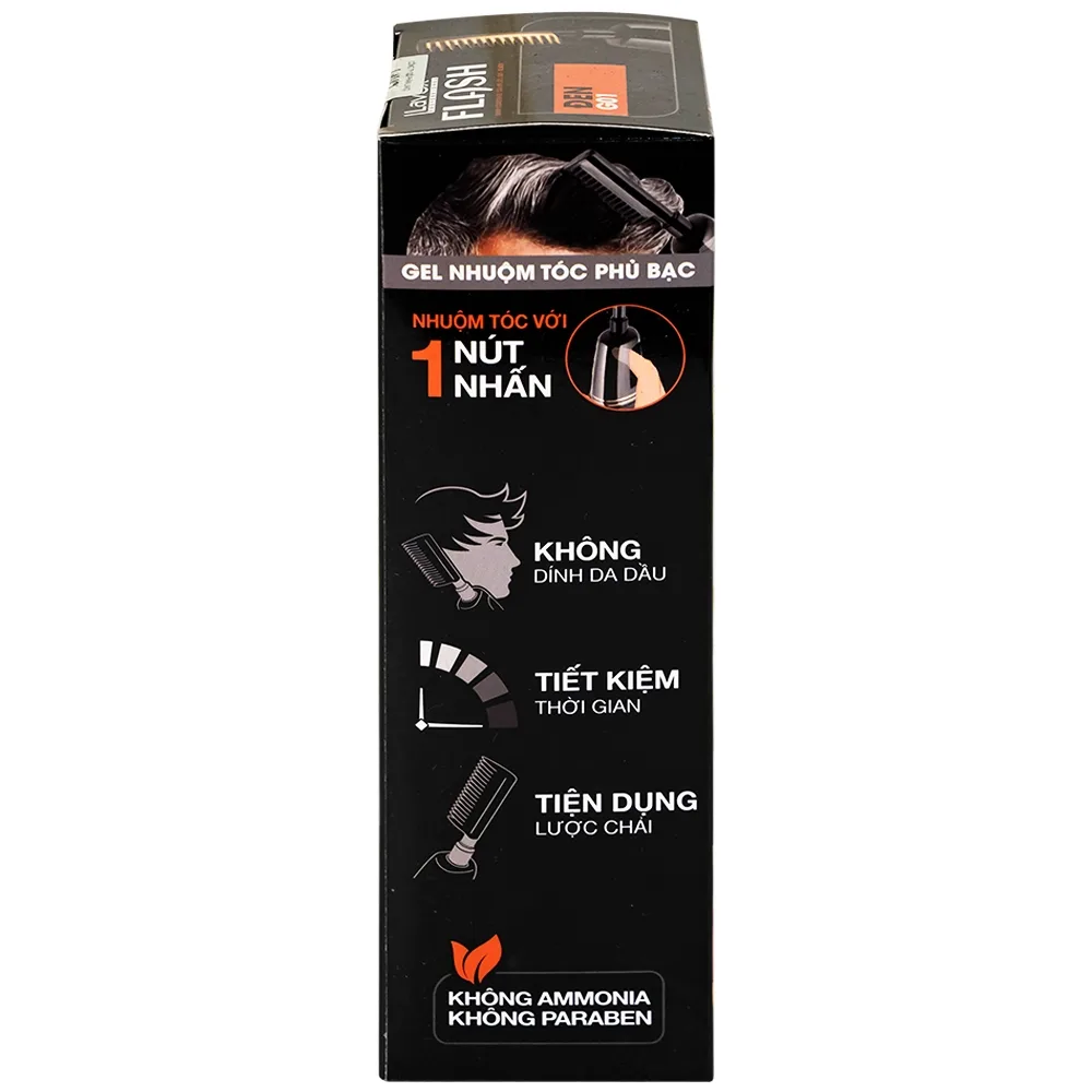 Hình ảnh Gel nhuộm tóc phủ bạc Flash Lavox G01 màu đen (150ml)