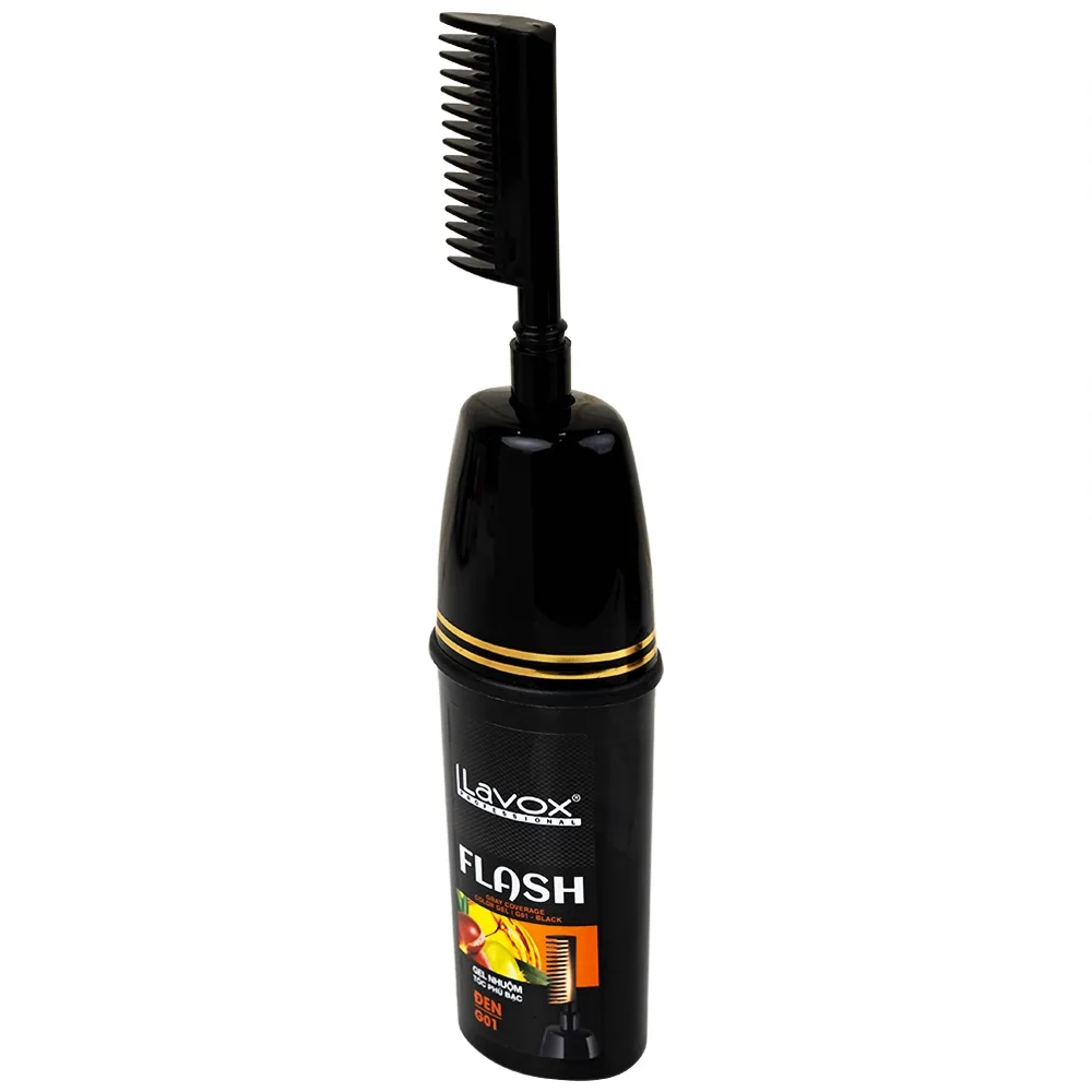 Hình ảnh Gel nhuộm tóc phủ bạc Flash Lavox G01 màu đen (150ml)